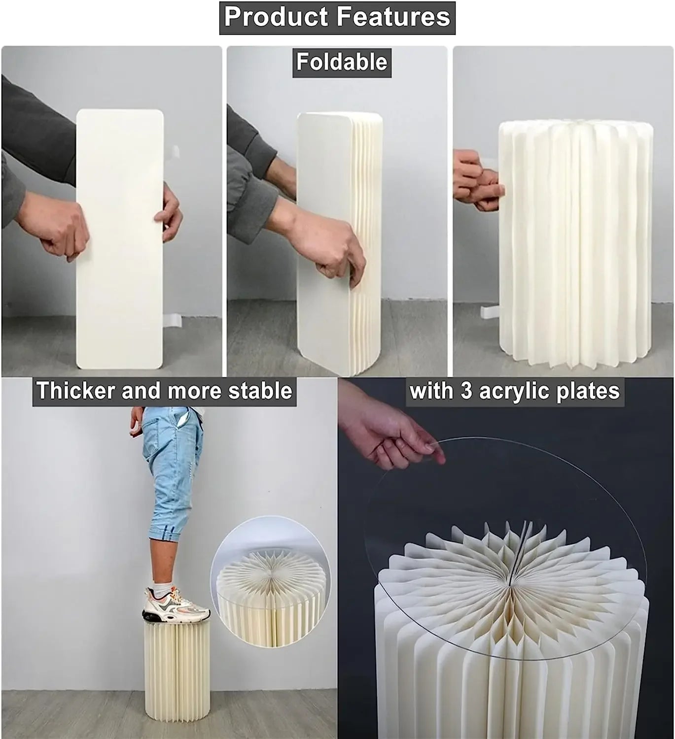 Cylindrical Paper Folding Festival Decoration Background Ornament Wedding Cake Stand Dessert Table Birthday Party Ramadan Decora