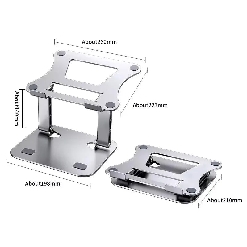 Tablet Stand Adjustable Aluminum Alloy Laptop Tablet up to 17 "Laptop Portable Folding Stand Cooling Stand Support