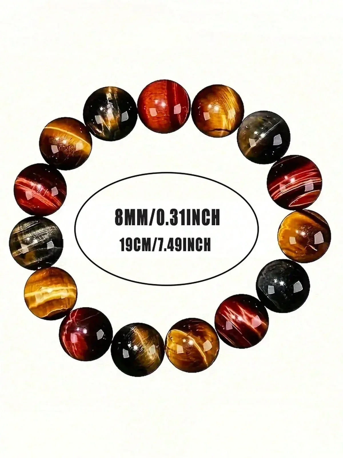 Natural Colorful Tiger Eye Stone Bracelet Cat Eye Stone Bracelet is a great gift for both men and women