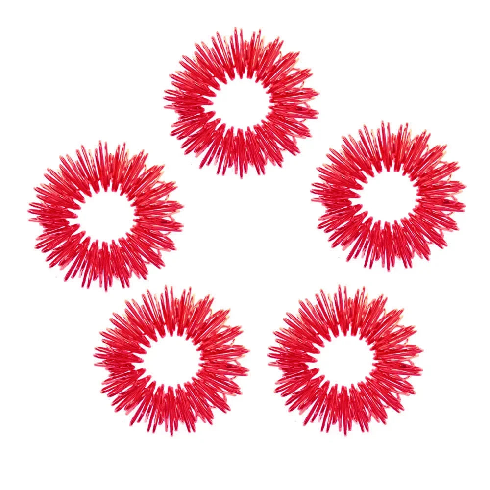 5-15pcs Acupressure Rings Spiky Sensory Finger Rings Set for Teens Adults Stress Reducer Massager Stress Relief Fidget Toys