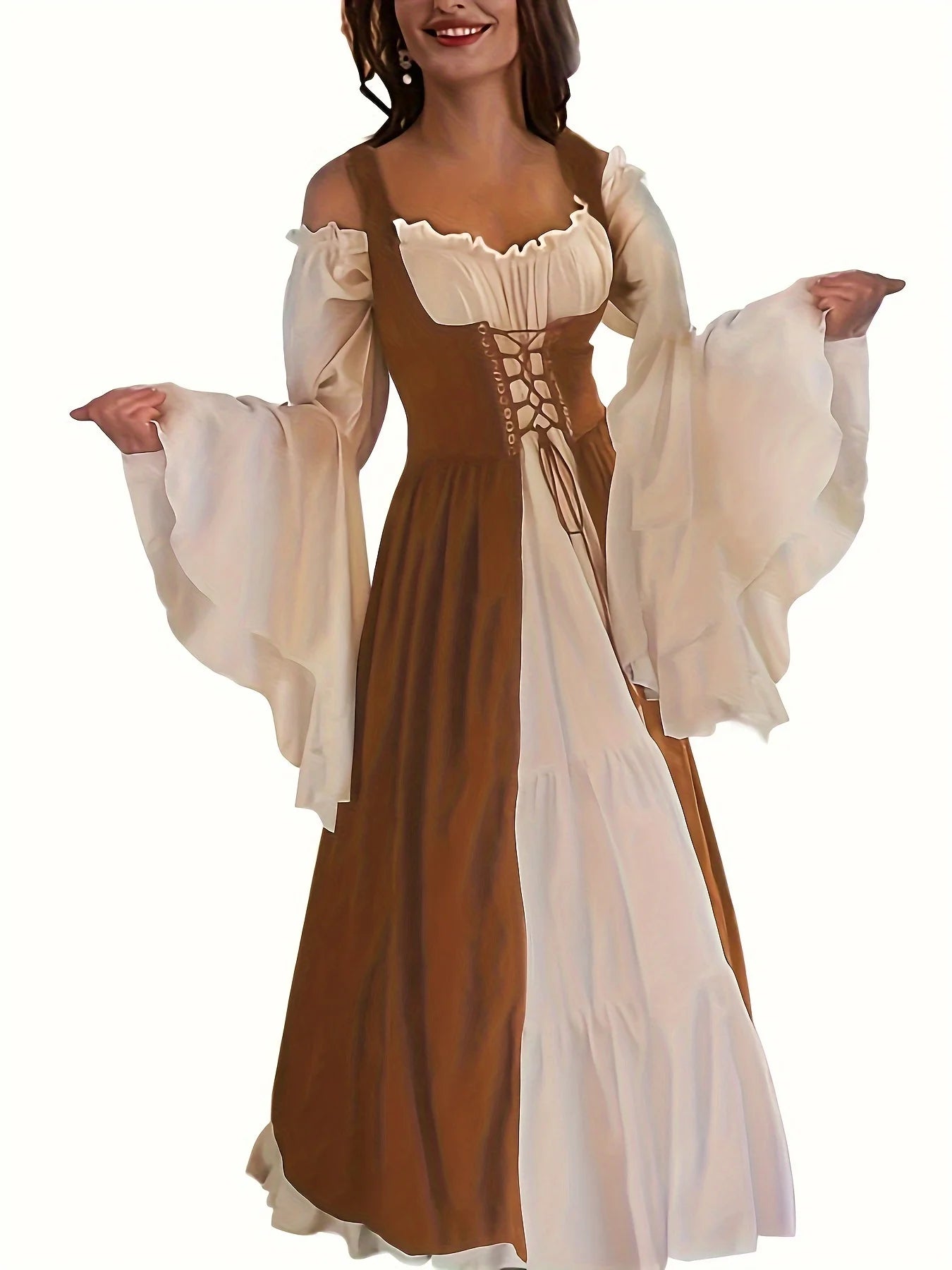 Womens's Medieval Renaissance Costume Cosplay Over Dress