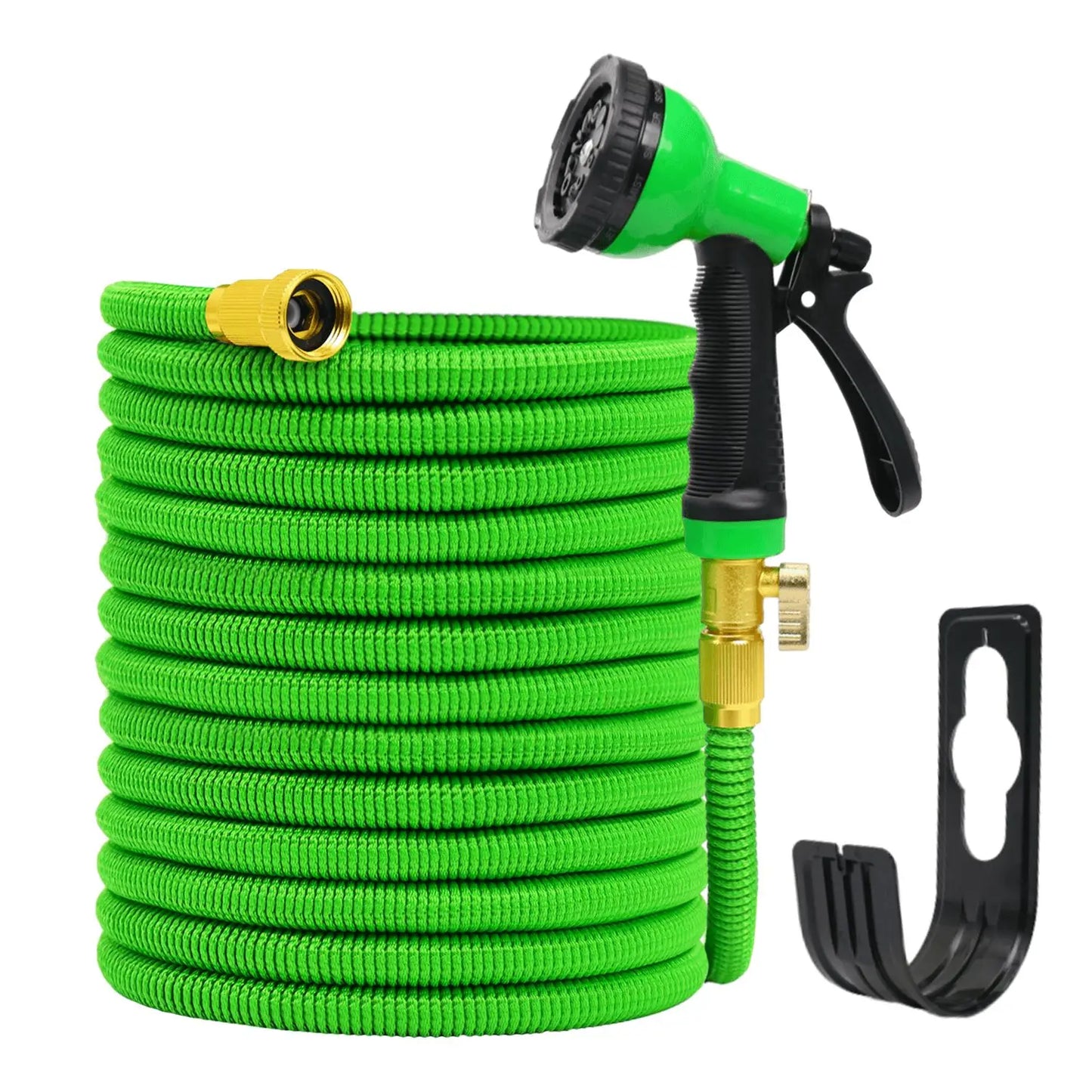GardenJoy 50-100FT Expandable Garden Hose with Holder &10 Spray Nozzle 3/4 inch Flexible water hose Home Garden Watering Hose