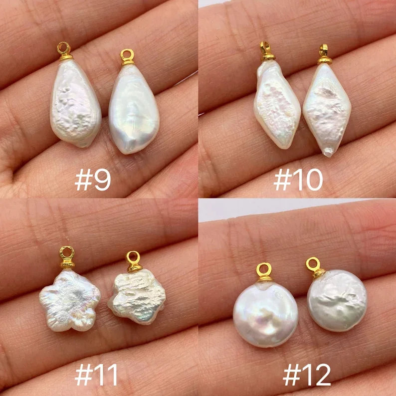 Natural freshwater pearl irregular shape pendant,irregular rhombus round five-pointed star boutique pendants,DIY Jewelry Making