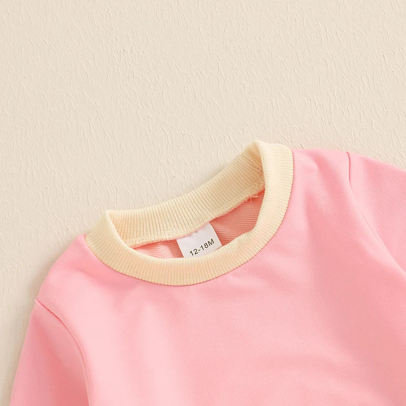 Toddler Girl 2-Piece Winter Outfits Cozy Sweater Floral Leggings Set Baby Clothes for Fall and Winter Season