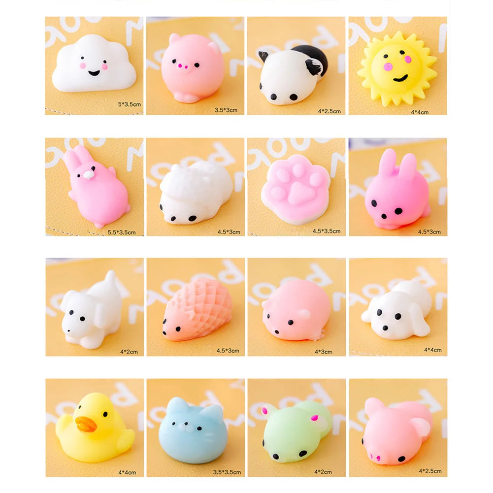 TPR Soft Glue Antistress Toy Cartoon Animal Squishy Toys For Kids Adult Antistress Ball Squeeze Party Favors Stress Relief Toys