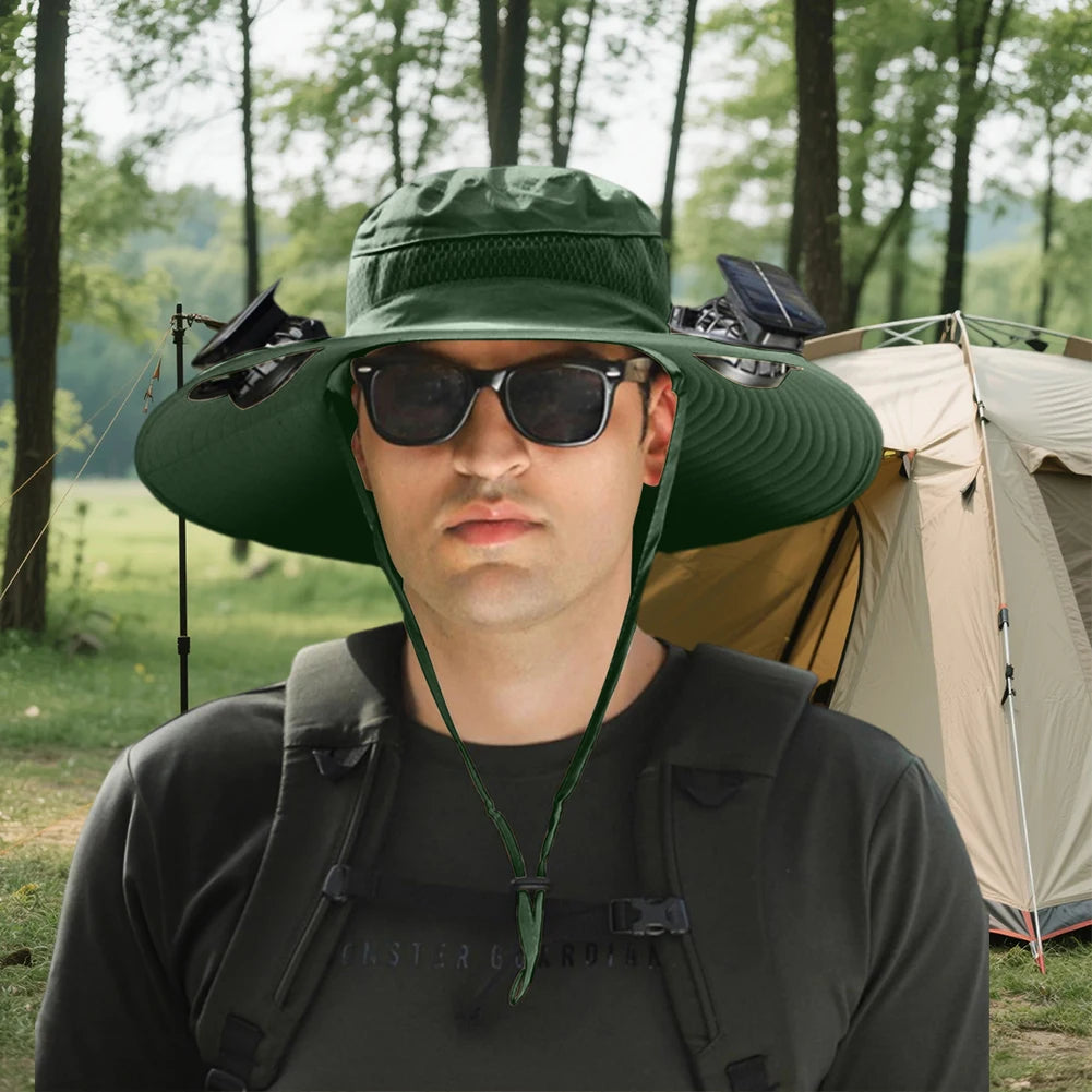 Sunshade Fishing Hat Quick-Dry Large Edge Cooling Hat 3 Modes Outdoor Drawstring Fishing Hat for Outdoor Riding Hiking Fishing
