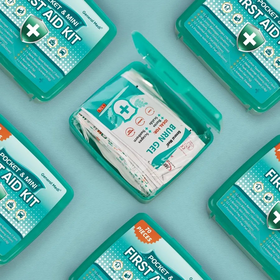 General Medi 420 Piece First Aid Kit with 6 Individual Boxes of 70 Items Each Premium Medical Supplies Ideal for Travel Home Of