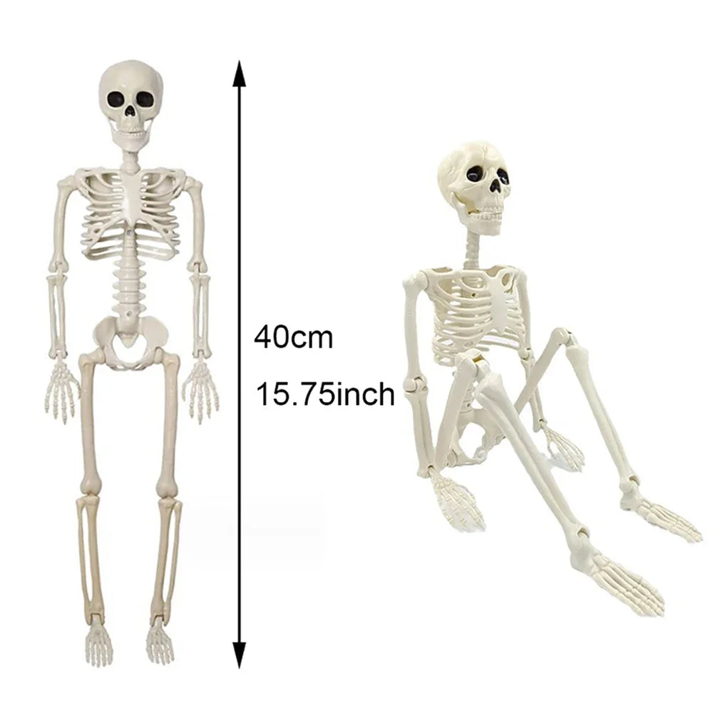 Halloween Decorations Skeleton,3 Foot Posable Human Shape Skeleton,Halloween Fake Bone Horror Decoration