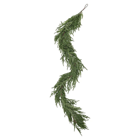 6/9 Ft Christmas Garland Real Touch Artificial Greenery Garland Winter Pine Garland for Table Mantle Wall Indoor Outdoor